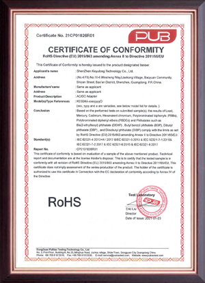 RoHS Certificate